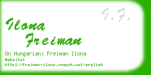 ilona freiman business card